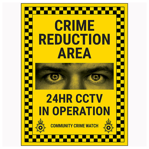 24HR CCTV Safety Sign Deter Crime Protect Community