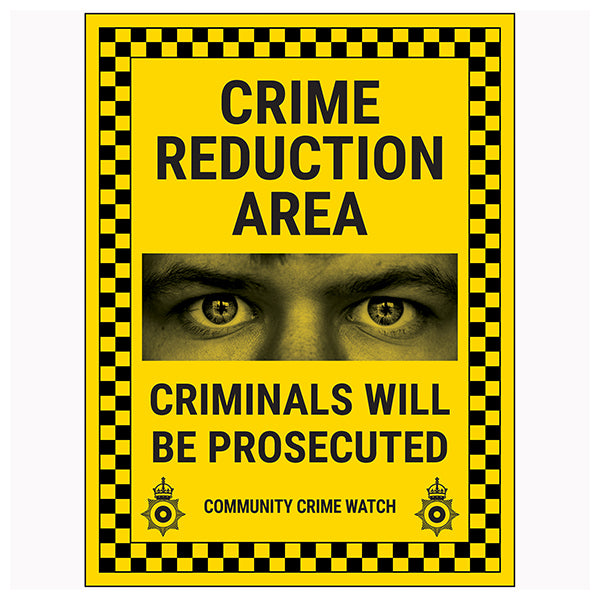 Neighbourhood Watch Crime Reduction Safety Sign For Homes