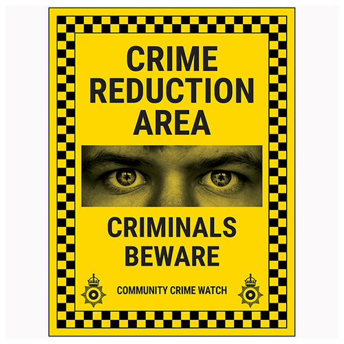 Crime Watch Safety Sign Deter Criminals Protect Homes