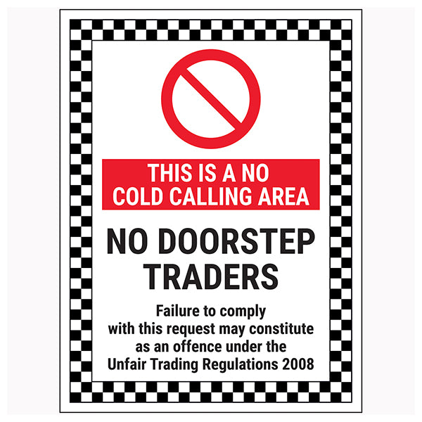 No Cold Calling Safety Sign Protect Homeowners Neighbourhood