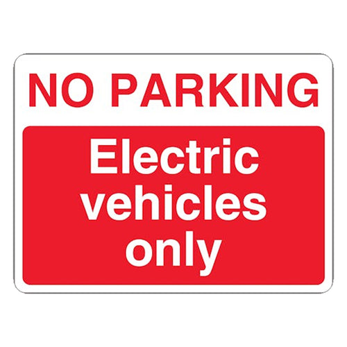 No Parking Electric Vehicles Only Safety Sign For Businesses