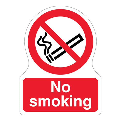 No Smoking Shaped Safety Sign Eye Catching Workplace