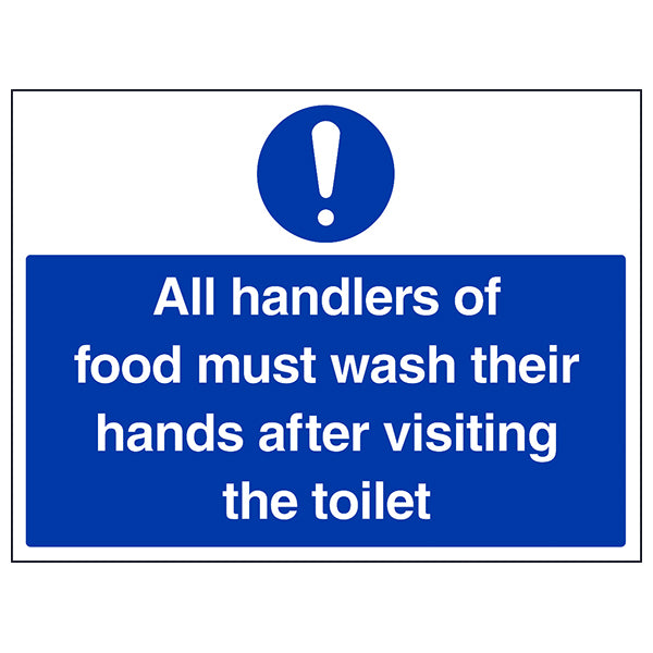 Food Handlers Must Wash Safety Sign Large Essential