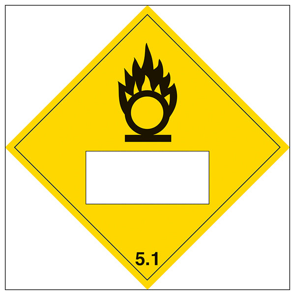 Oxidizing Symbol 5.1 Safety Sign Compliant For Hospitals