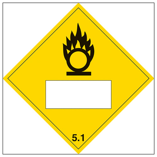 Oxidizing Symbol 5.1 Safety Sign Compliant For Hospitals