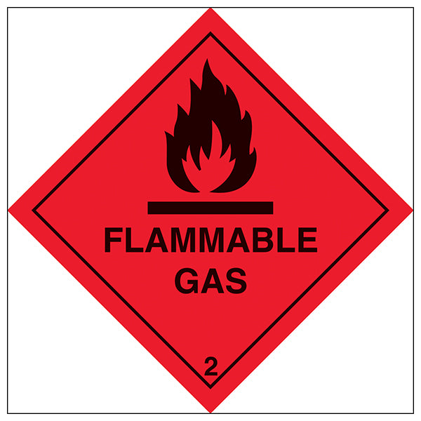 Flammable Gas Safety Sign Durable Vinyl Compliant For Work
