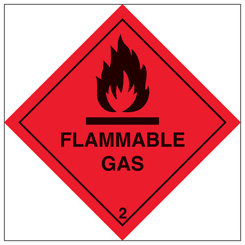 Flammable Gas Safety Sign Durable Vinyl Compliant For Work