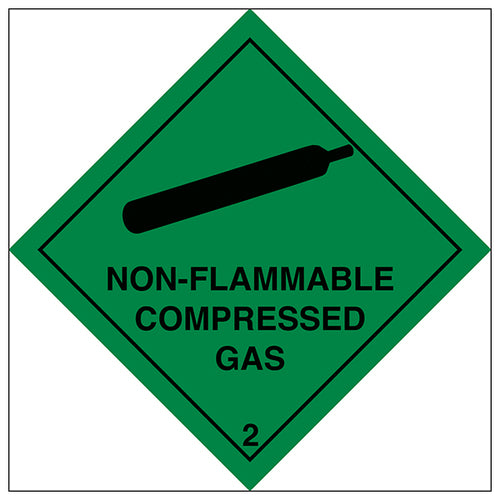 Non Flammable Compressed Gas Safety Sign Workplace Vinyl