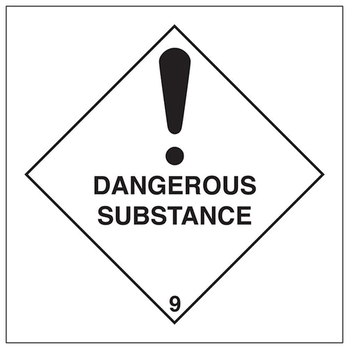 Dangerous Substance Safety Sign Durable Vinyl Workplace