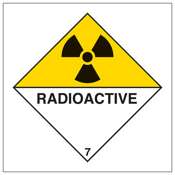 Radioactive Warning Safety Sign Durable Vinyl For Industry