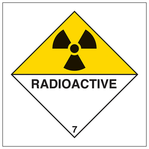 Radioactive Warning Safety Sign Durable Vinyl For Industry