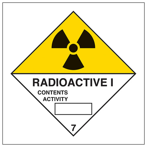 Radioactive I Safety Sign Durable Vinyl For Facilities