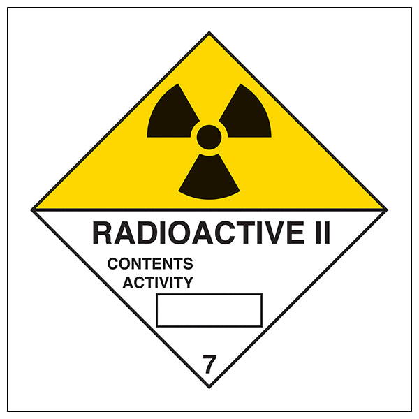 Radioactive Safety Sign Durable Vinyl Compliant Workplace
