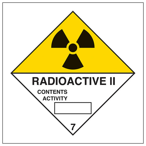 Radioactive Safety Sign Durable Vinyl Compliant Workplace