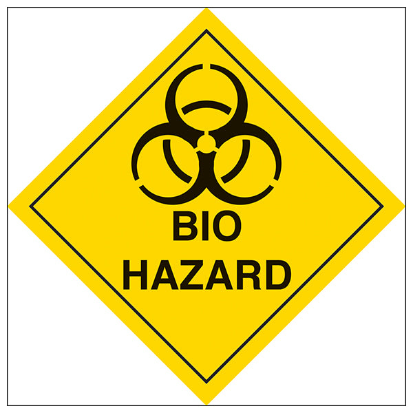 Biohazard Safety Sign Durable Vinyl Sticker For Staff