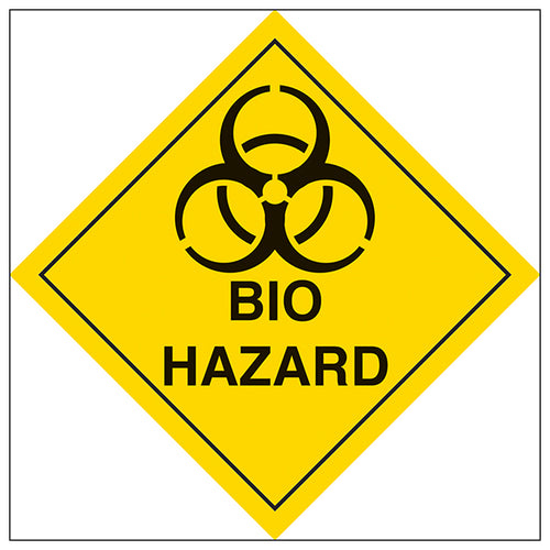 Biohazard Safety Sign Durable Vinyl Sticker For Staff