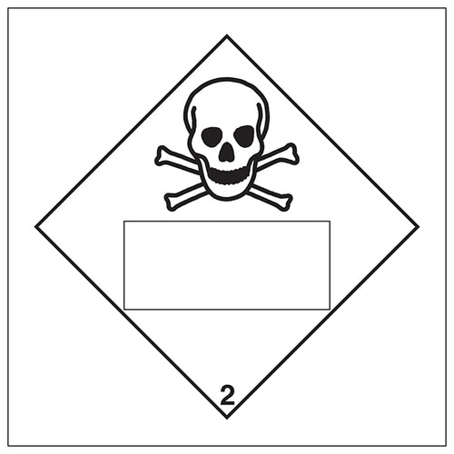 Toxic 2 UN Hazard Safety Sign Durable Vinyl For Workers