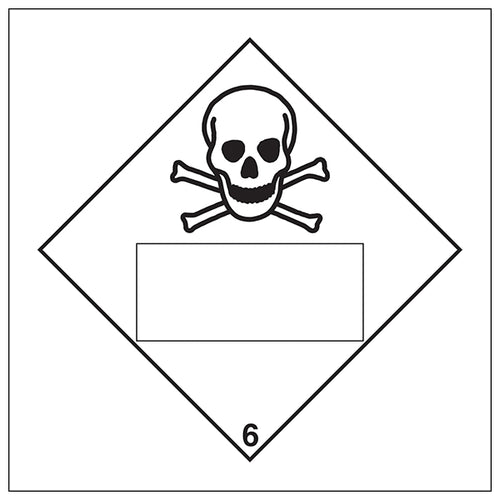 Toxic 6 UN Hazard Label Safety Sign Durable Vinyl Pro Use