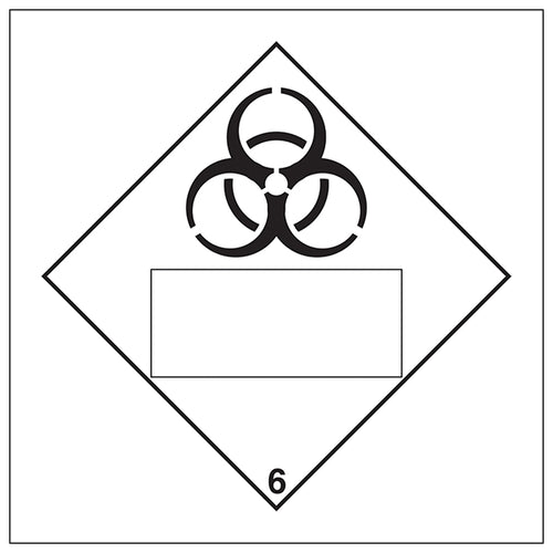 Biohazard 6 UN Self Adhesive Durable Safety Sign For Labs