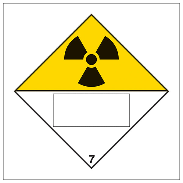Radioactive 7 UN Safety Sign Durable Vinyl For Workers