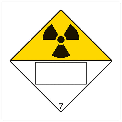 Radioactive 7 UN Safety Sign Durable Vinyl For Workers