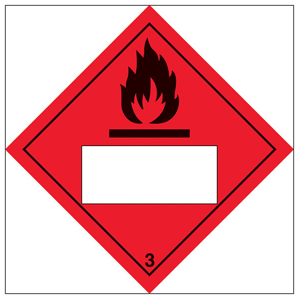 Flammable 3 UN Safety Sign Durable Vinyl For Worksites