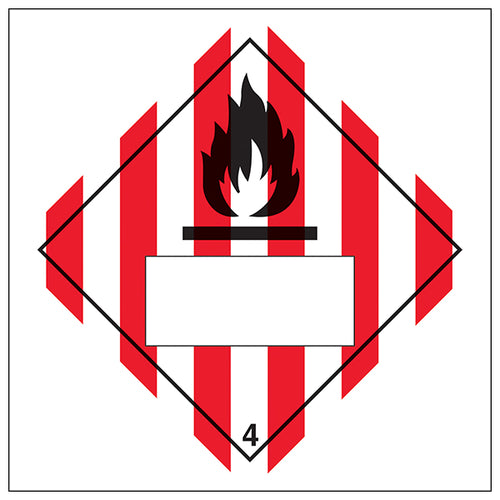 Flammable Solid Safety Sign Compliant Vinyl Workplace