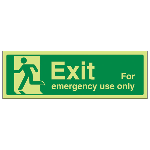 GITD Exit Safety Sign Left Running Man For Workplace