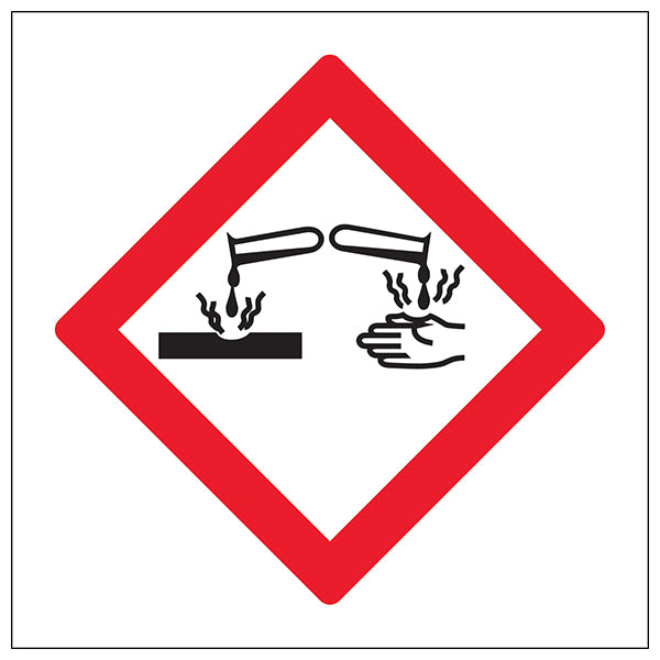 Corrosive Safety Sign Clear Warning For Workplace Staff