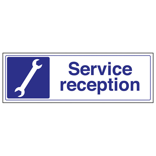 Service Reception Safety Sign Durable Compliant For Staff