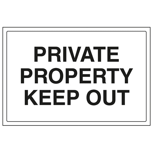 Private Property Keep Out Safety Sign For Property Owners