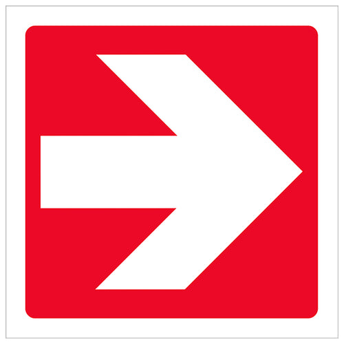 Red Straight Arrow Safety Sign Compliant For Facilities
