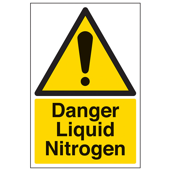 Danger Liquid Nitrogen Safety Sign Clear Compliant For Labs