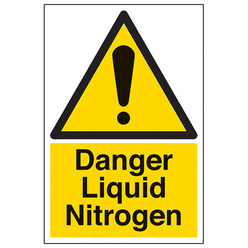Danger Liquid Nitrogen Safety Sign Clear Compliant For Labs